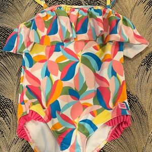 Ruffle Butts Girls Multi-Color Ruffle One-Piece Swimsuit